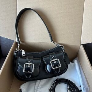 Coach black vintage crossbody bag underarm bag